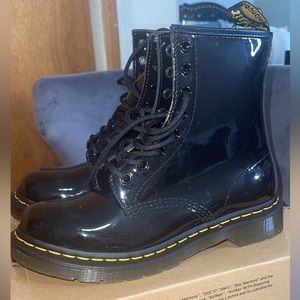 All black leather dr Martens  boost brand new never used